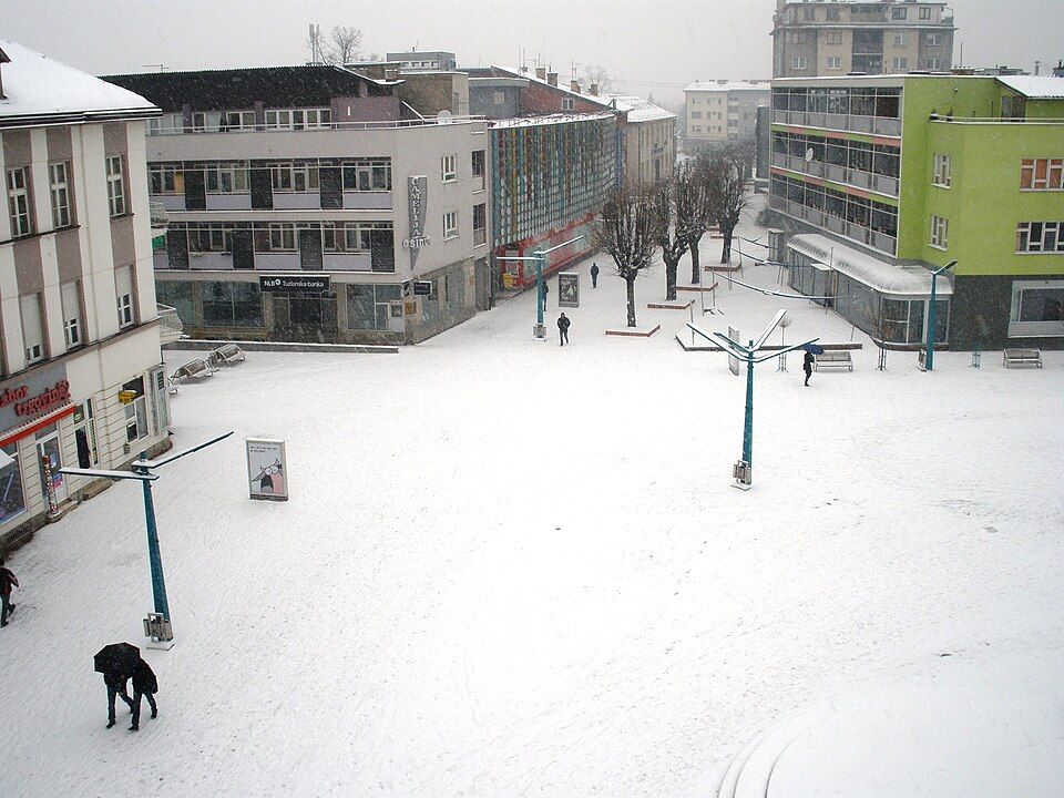 Náměstí ve městě Bihać