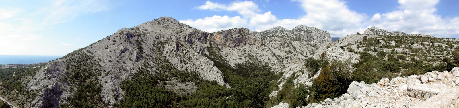 Paklenica — panorama soutěsky