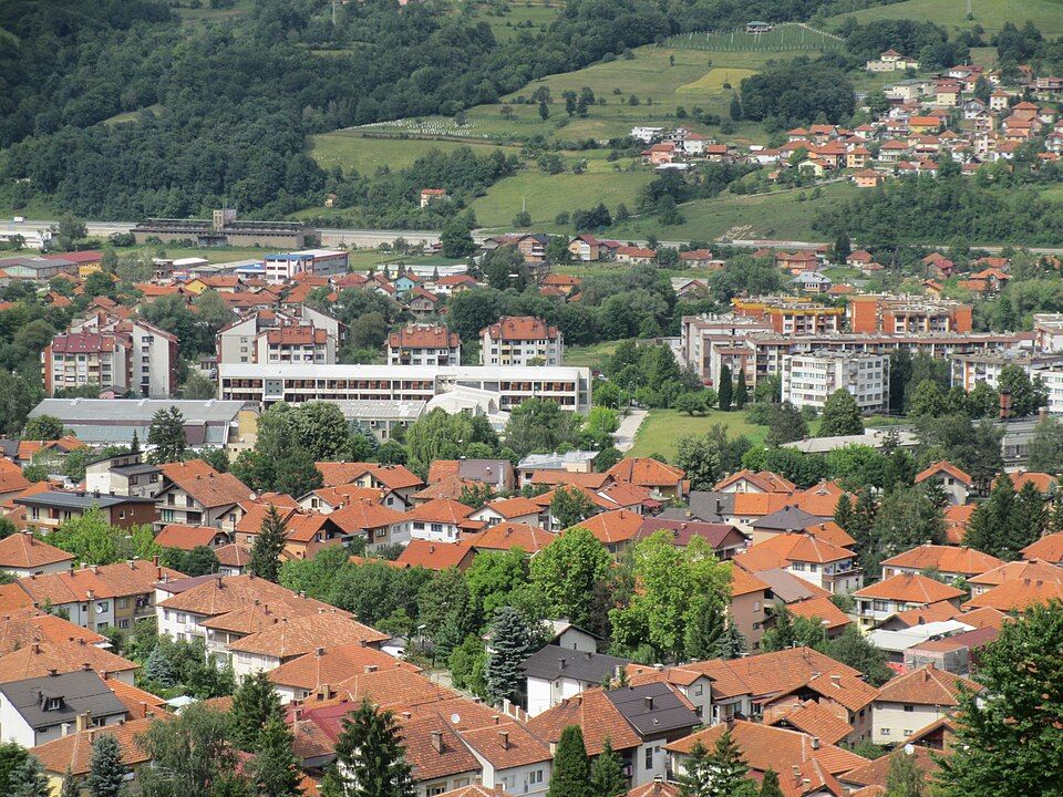 Pohled na Visoko z vrchu Paljike