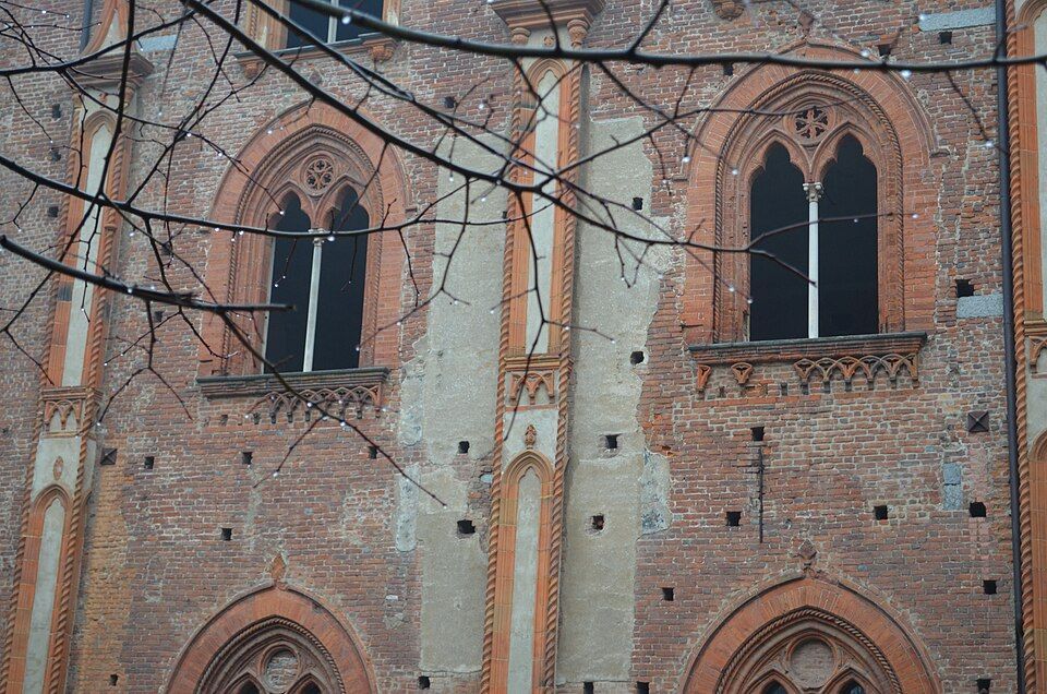 Sforzovský hrad Castello Sforzesco ve Vigevanu