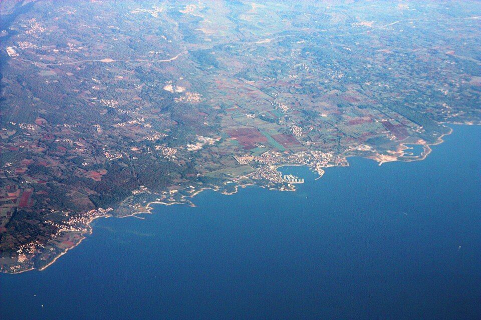 Letecký pohled na Umag