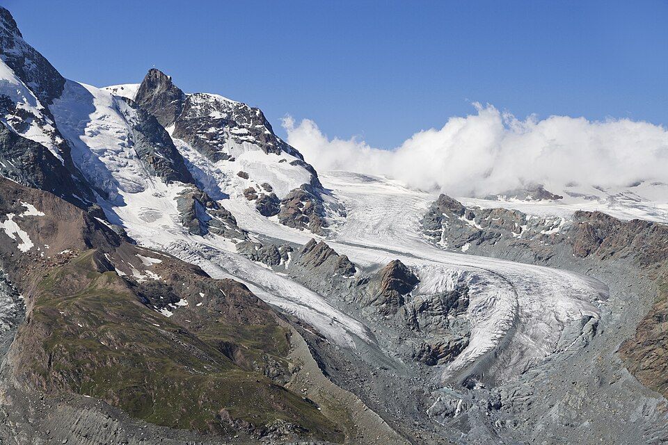 Klein Matterhorn a ledovec Theodul z Gornergratu