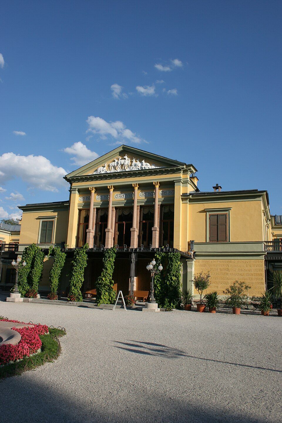 Hlavní průčelí Kaiservilly v Bad Ischlu