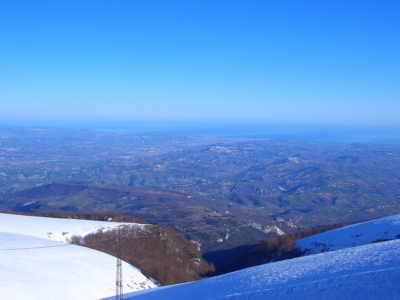 Masiv Maiella nad krajinou Abruzza