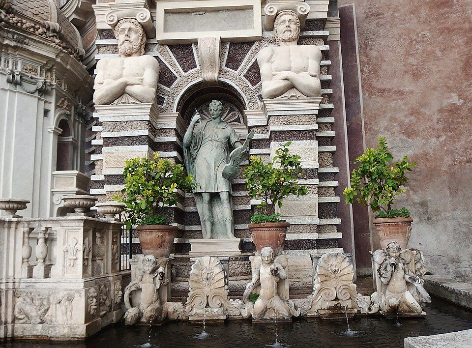 Detail Fontány varhan ve Ville d'Este