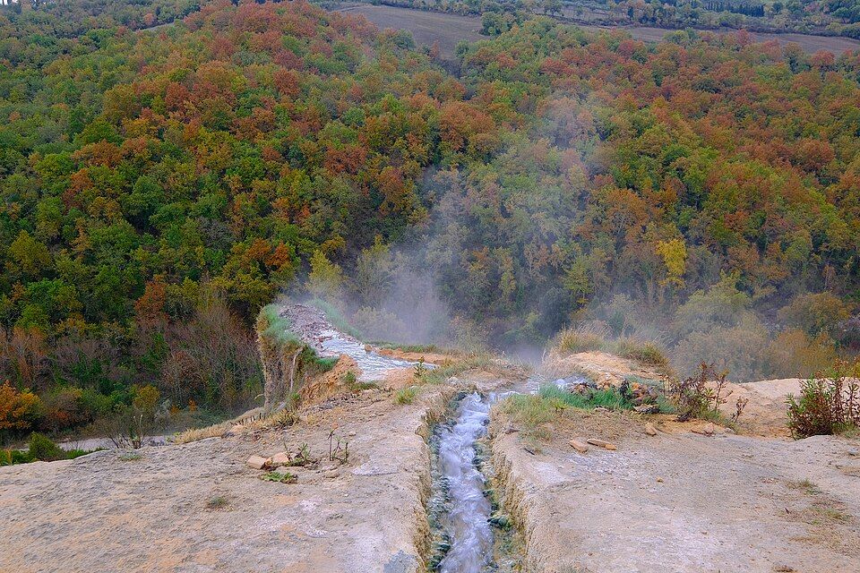 Bagno Vignoni a krajina Val d'Orcia