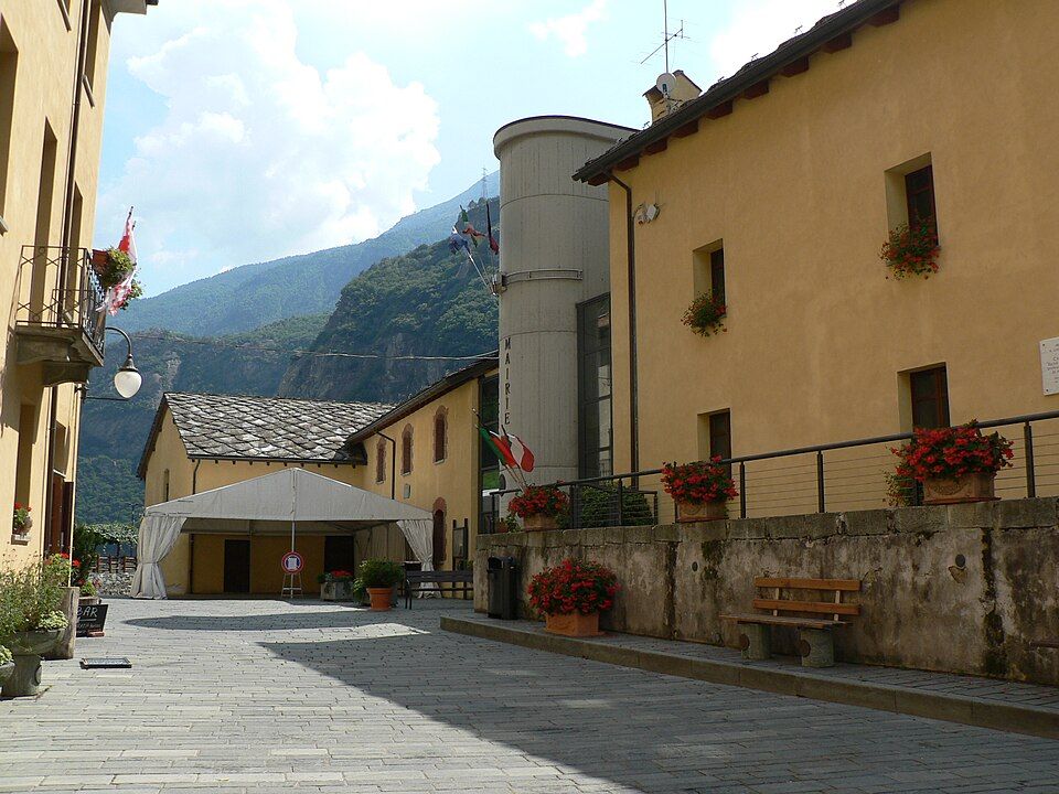 Středověká ulička vesnice Bard s Via Francigena