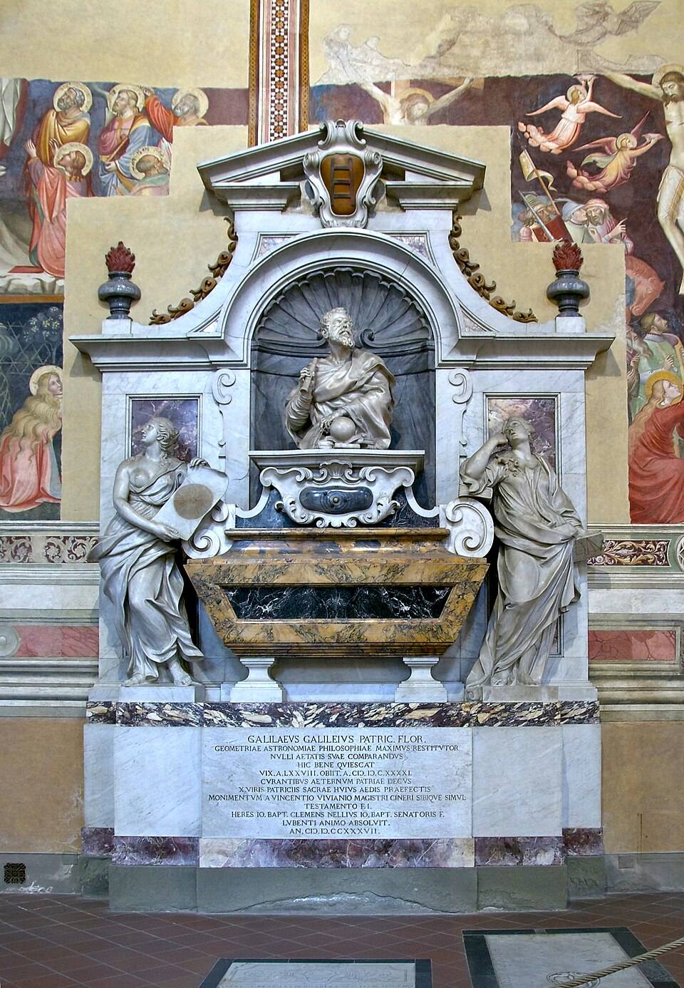 Náhrobek Galilea Galileiho v bazilice Santa Croce