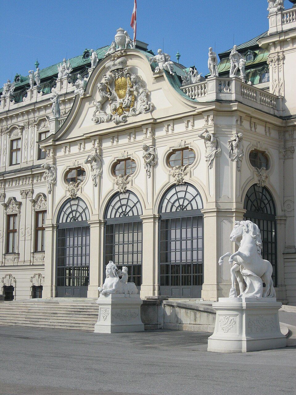 Palác Belvedér v zahradě