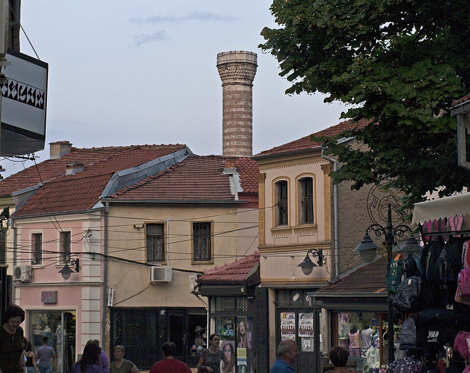 Minaret mešity Hadži Mahmud Bej v Bitole