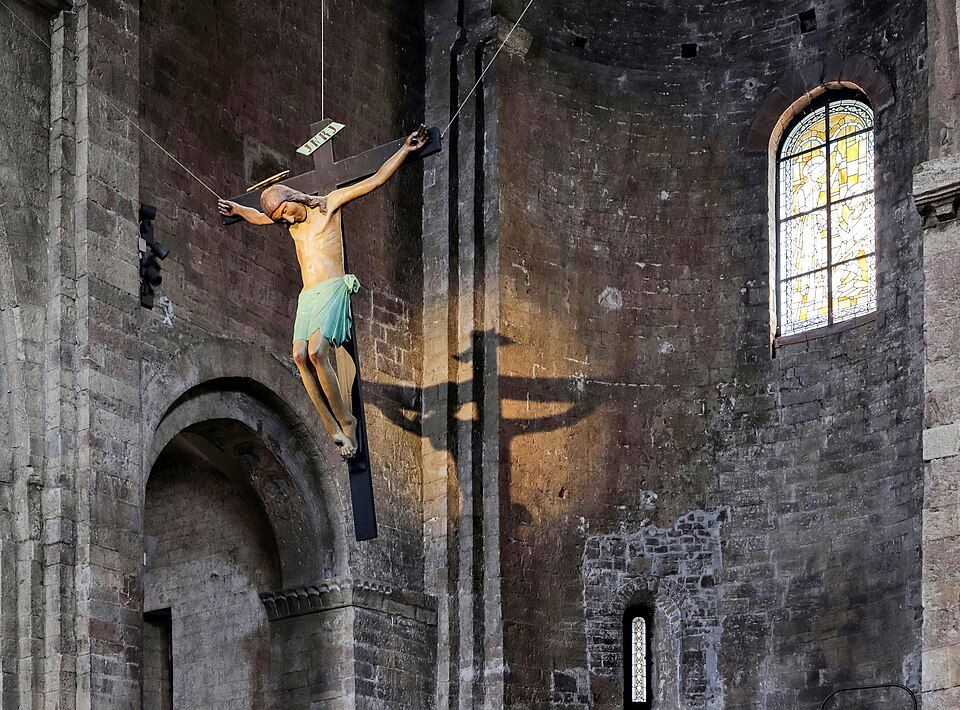 Apsida kostela San Pietro v Assisi