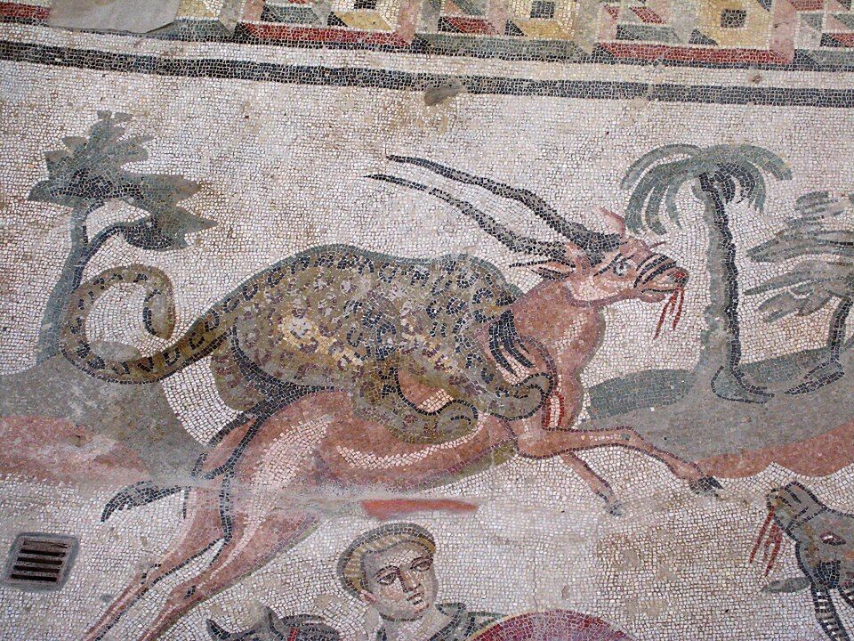 Interiér Villa Romana del Casale s mozaikami
