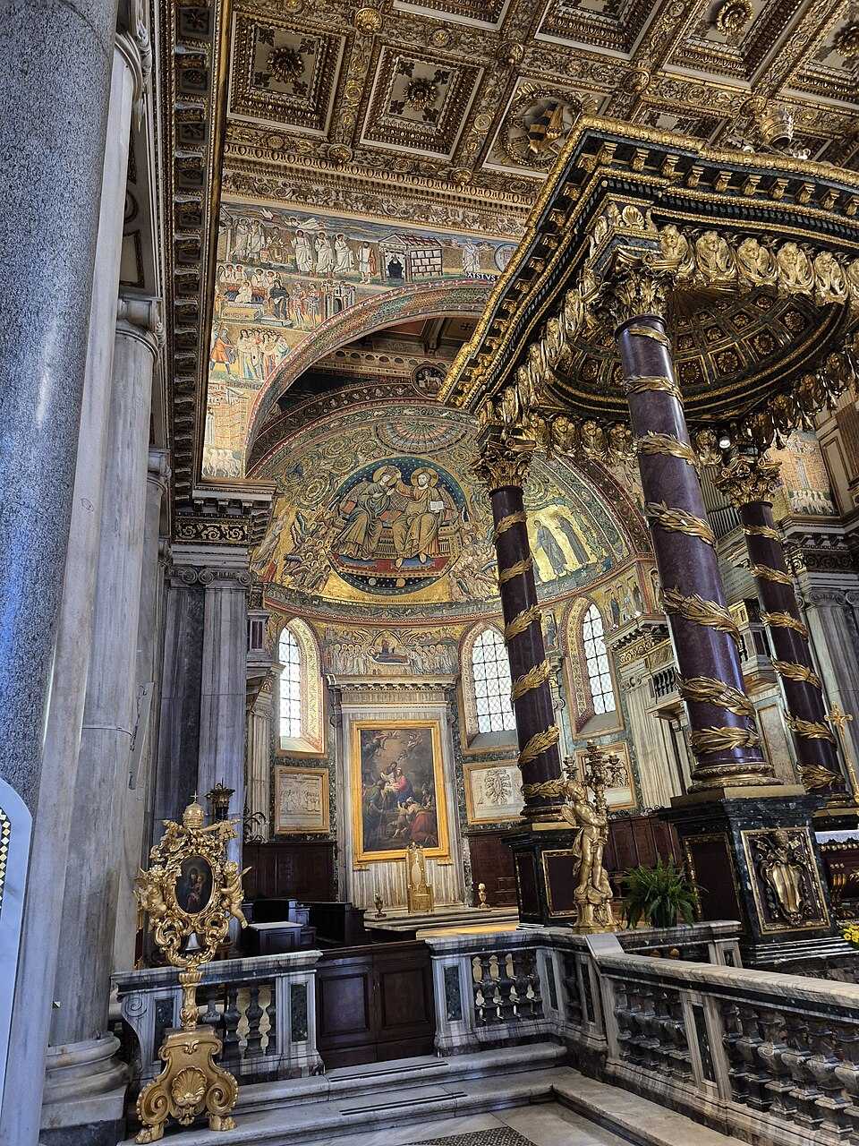 Detail výzdoby kaple v bazilice Santa Maria Maggiore