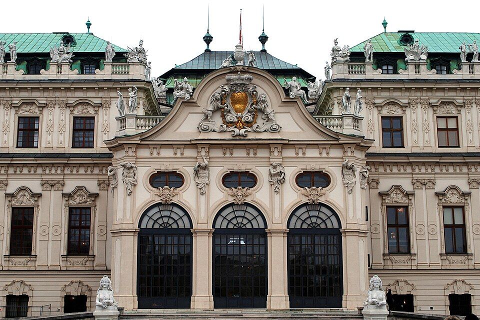 Detail zahrad a paláce Belvedér