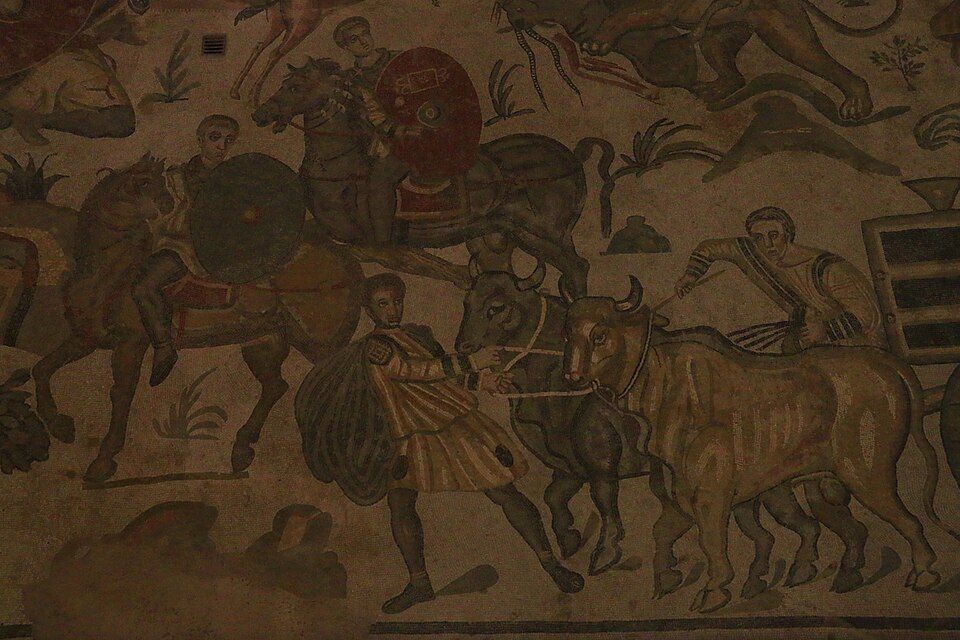 Mozaika s loveckými scénami ve Villa del Casale