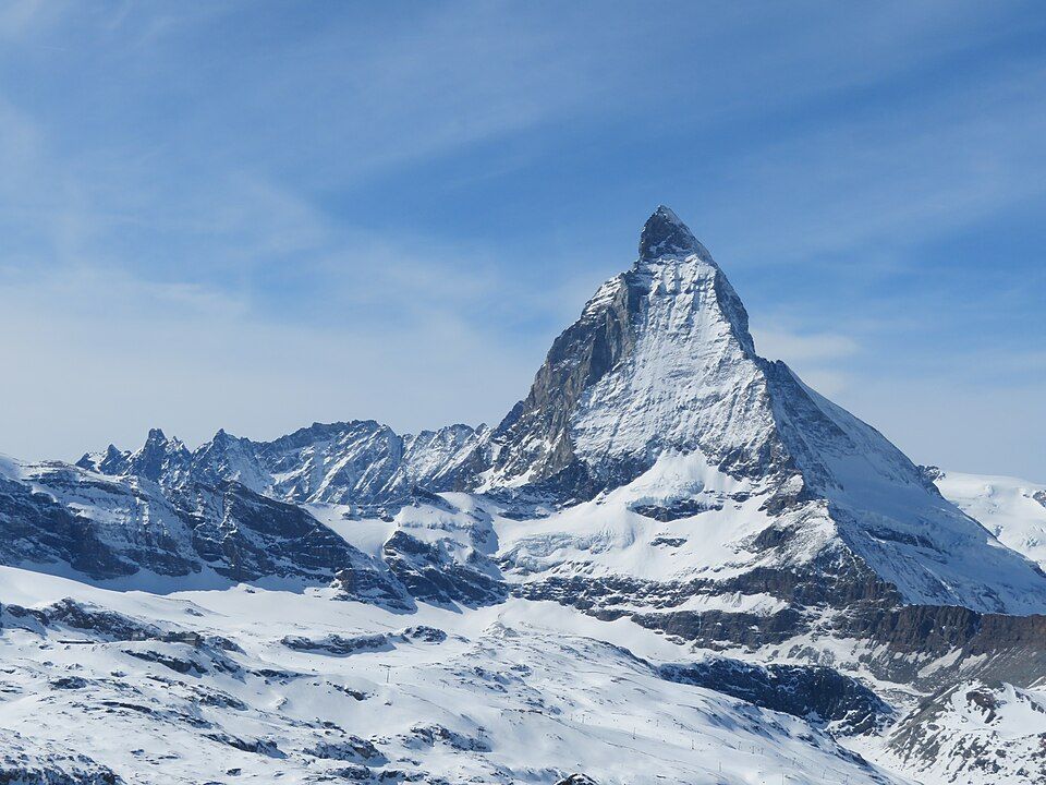 Matterhorn z trati ozubnicové železnice Gornergrat