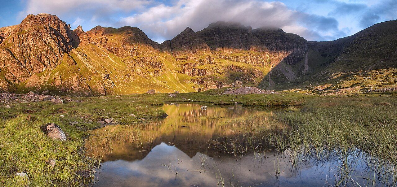 Pohoří An Teallach v západních Highlands, Skotsko