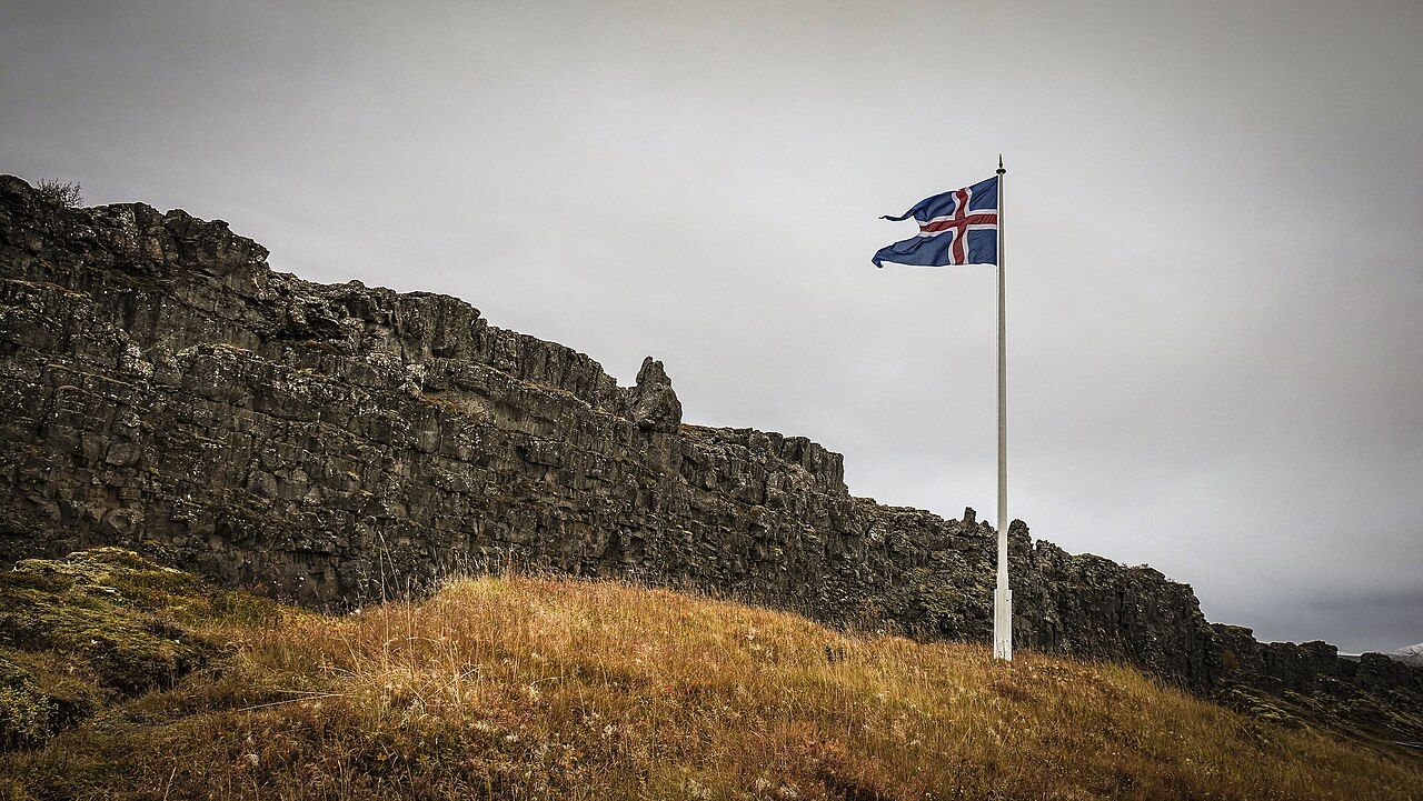 Rokle Almannagjá v národním parku Þingvellir, Island